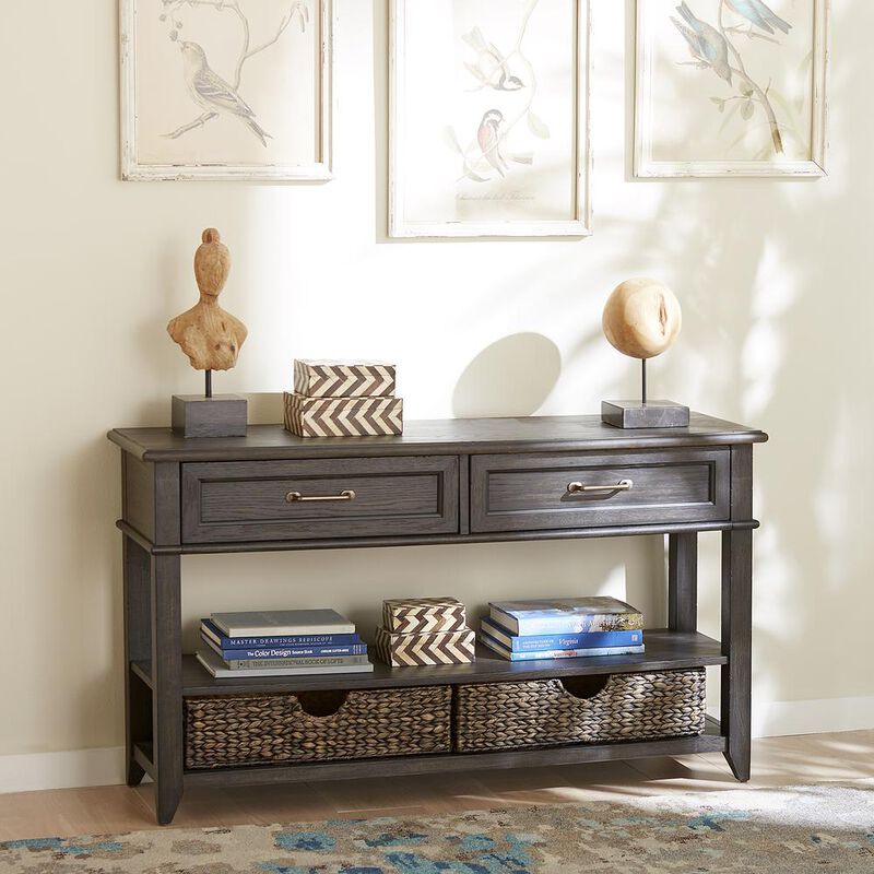 Liberty Furniture Mill Creek 2 Drawer Sofa Table in Peppercorn image number 6