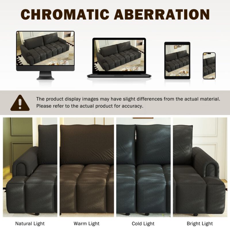 Rerjeb Teddy 3-in-1 Convertible Sleeper Sofa Bed image number 6