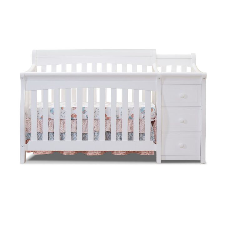 Sorelle Princeton Elite Traditional Pine Crib & Changer Combo with 3 Drawers