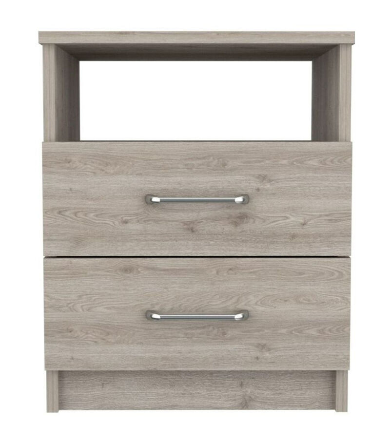 Homezia Modern and Stylish Light Grey Particle Bedroom Nightstand