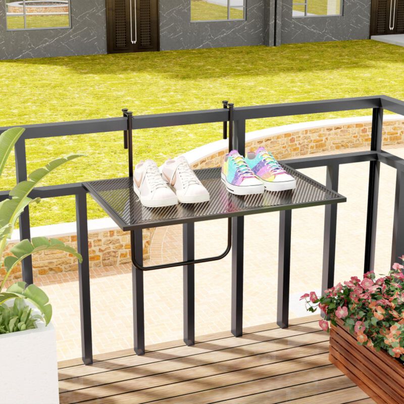 Hivvago Outdoor Folding Hanging Table with Metal Frame
