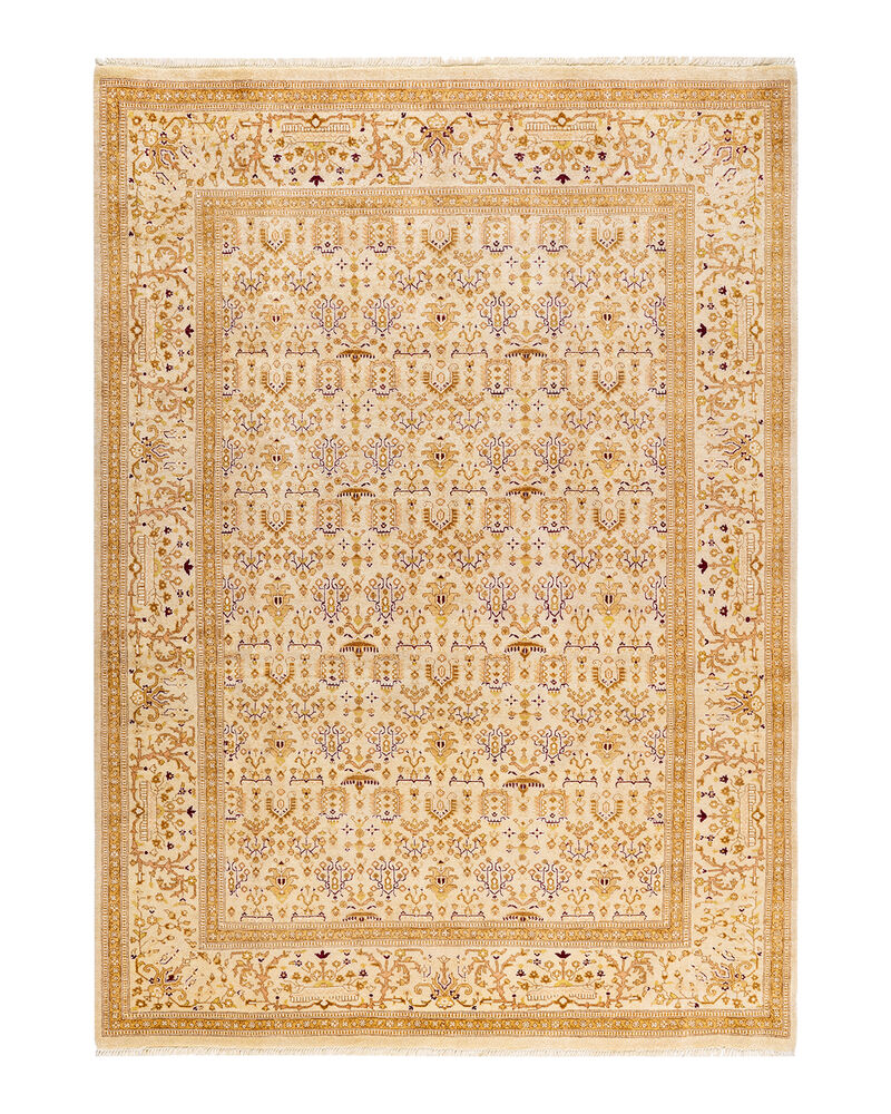 Mogul, One-of-a-Kind Hand-Knotted Area Rug  - Ivory,  6' 1" x 8' 7" image number 1