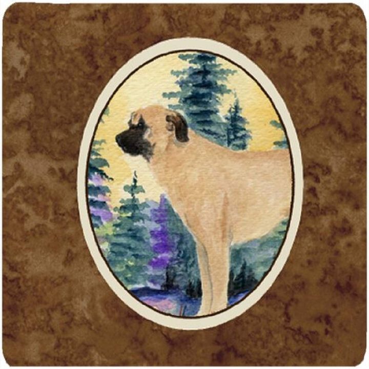 Caroline's Treasures SS8012FC Anatolian Shepherd Foam Coasters (Set of 4), 3.5 H x 3.5 W, Multicolor