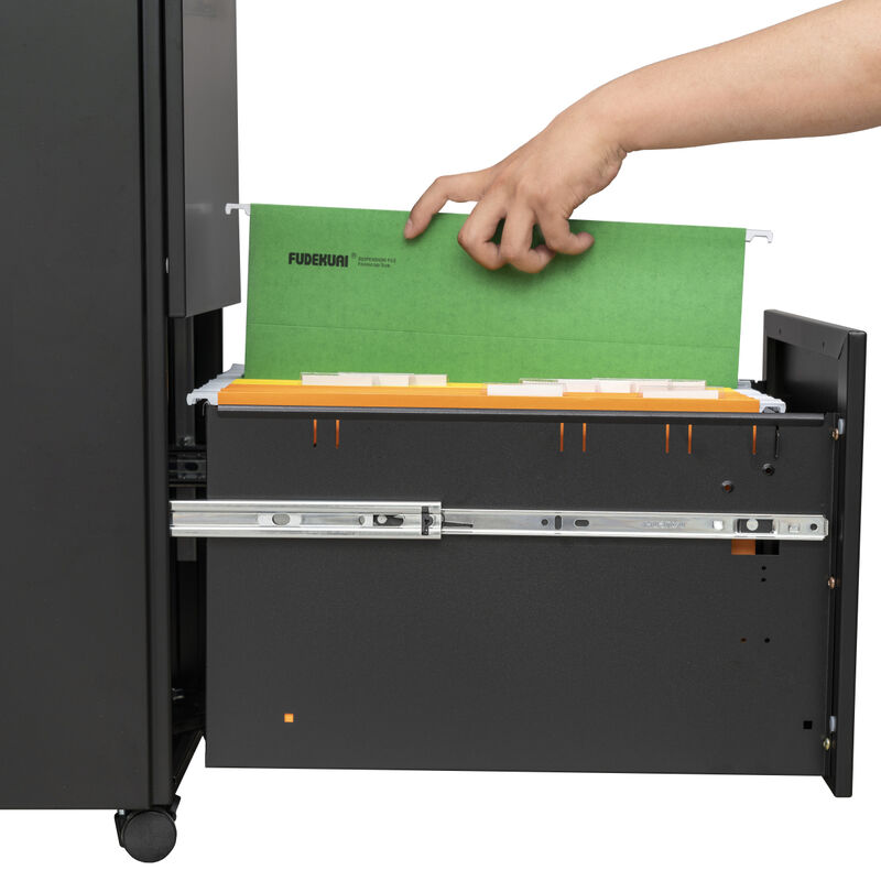 Streamdale Steel Mobile File Cabinet with Lock & Anti-tilt Wheels