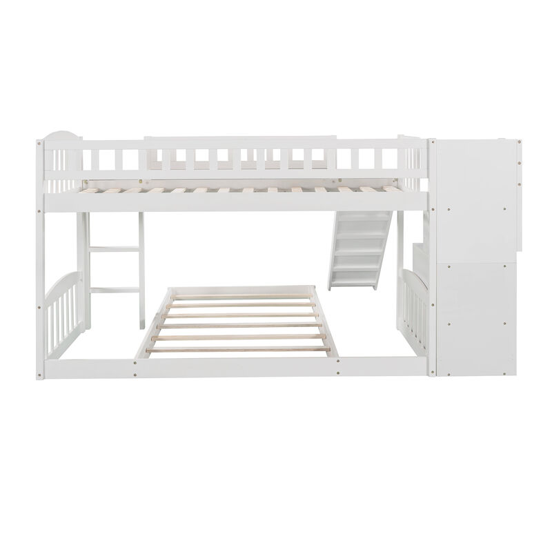 Merax Bunk Bed with Two Drawers and Slide