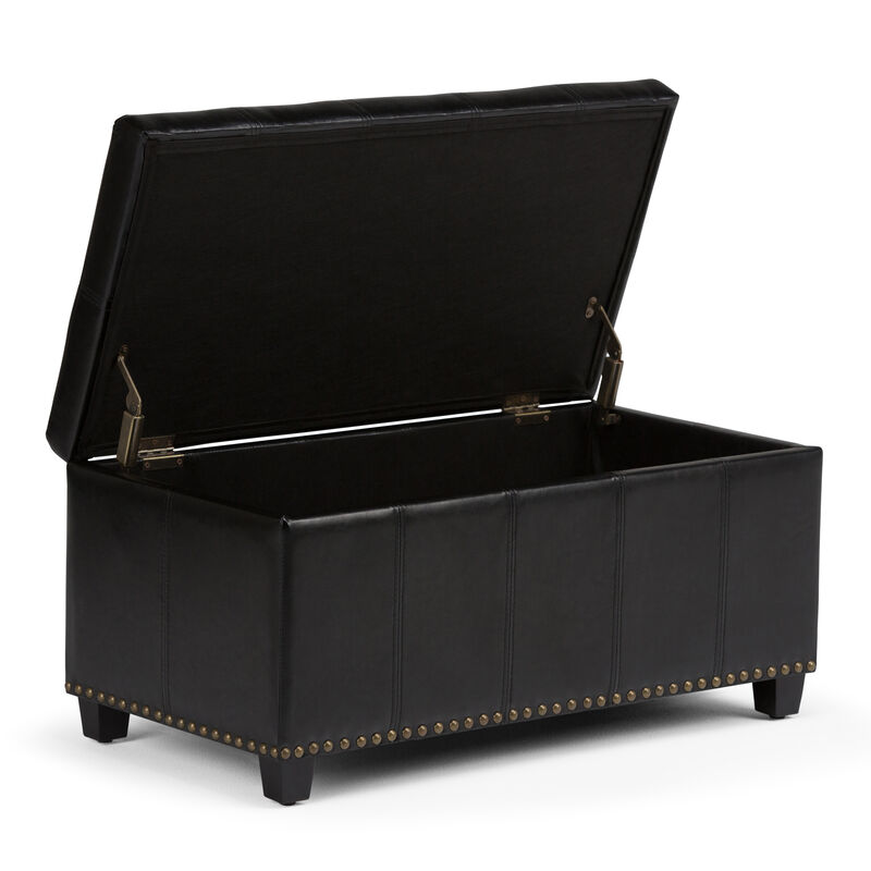 Simpli Home Amelia Storage Ottoman Bench image number 3