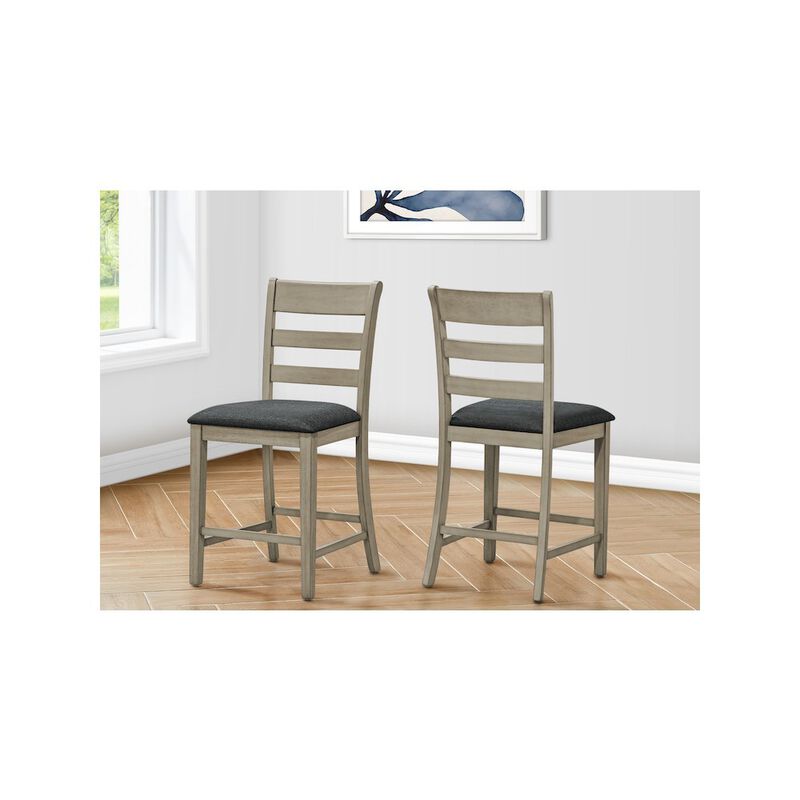 Dining Chair, 44" Height, Counter Height, Set Of 2, Transitional
