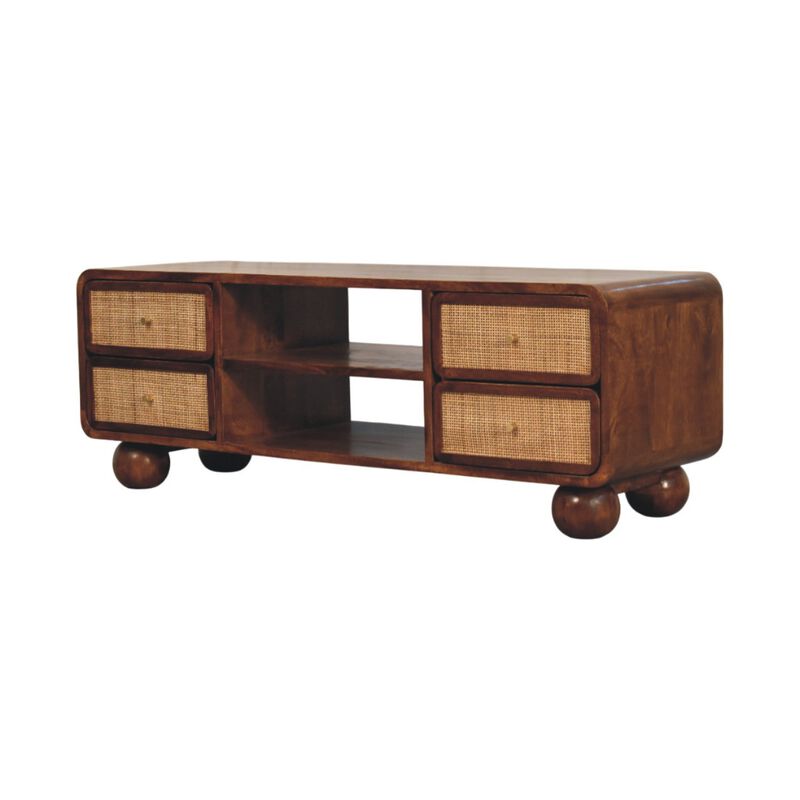 Artisan Furniture Solid Wood Larissa 4 Drawer Chestnut Media Unit