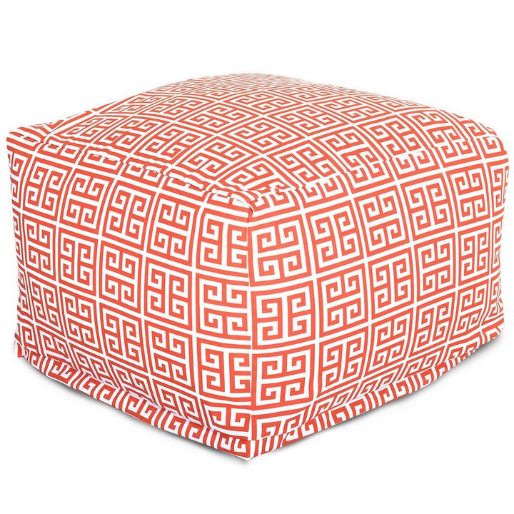 Majestic Home Goods Ottoman Pouf Towers Orange