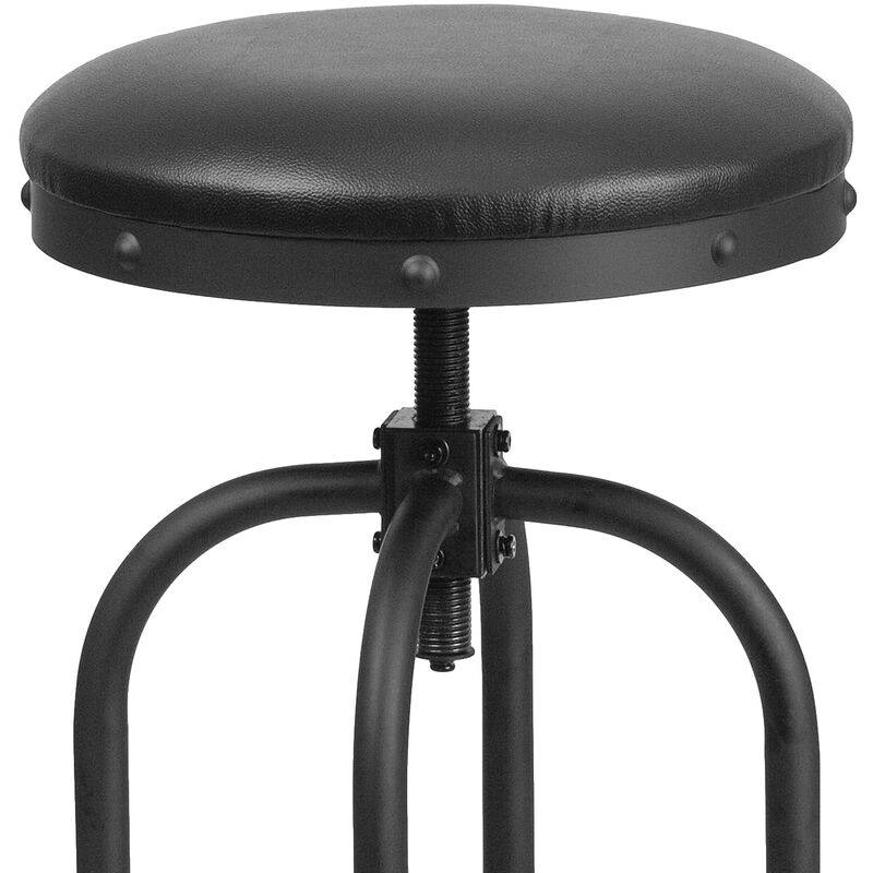 Flash Furniture Carrington 30'' Barstool with Swivel Lift Black LeatherSoft Seat