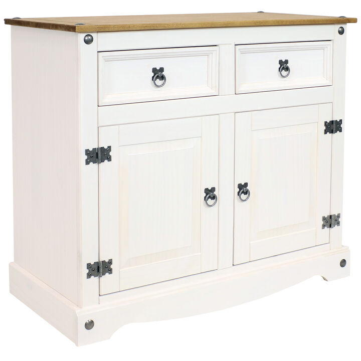 Solid Pine Sideboard with 2 Drawers and 2 Doors
