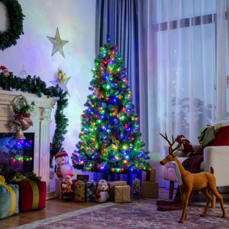 Artificial Christmas Tree with Remote-controlled Color-changing LED Lights