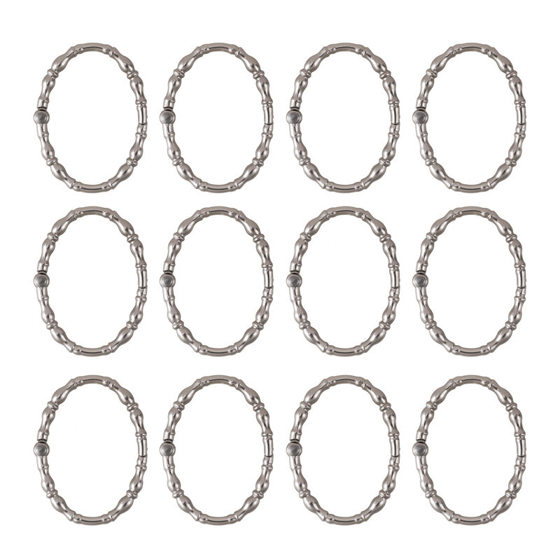 12-Piece Proof Zinc Shower Curtain Hooks with Closed Loop image number 3