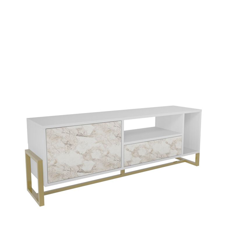Decorotika Utopia Tv Stand White Ephesus