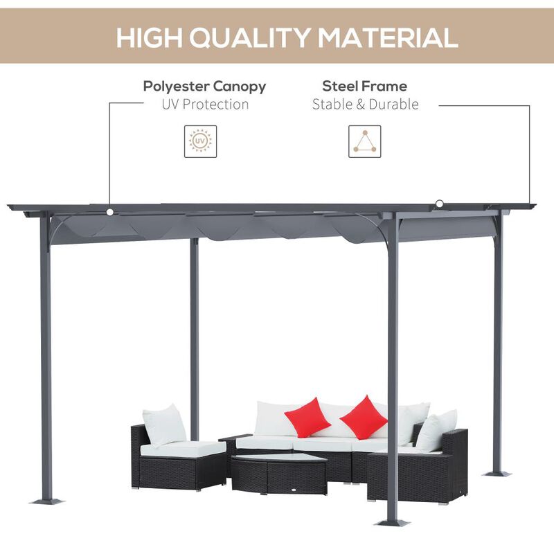 Hivvago 11.5x11.5 Metal Pergola Canopy for Backyard image number 3