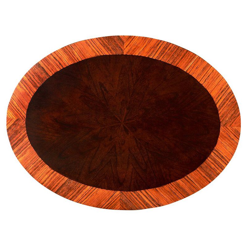 Butler Specialty Jeanette Nouveau Oval Side Table, Dark Brown