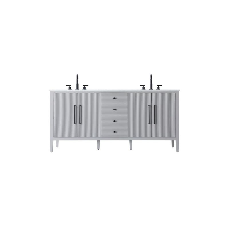 Elegant Kitchen and Bath 72 inch Double Bathroom Vanity in Grey