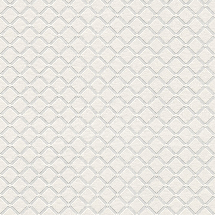 Armin White Diamond Trellis Paintable Wallpaper