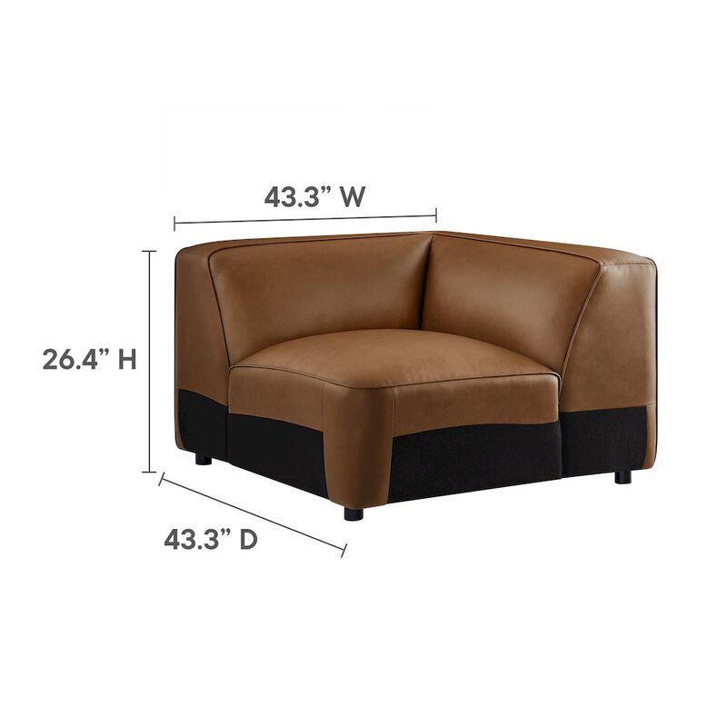 Auren 5-Piece Upholstered Vegan Leather Modular L-Shaped Sofa image number 4