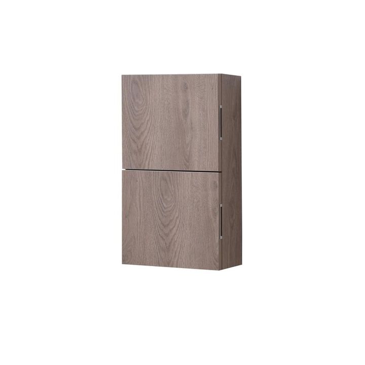Kubebath 14 Wide by 24 High Linen Side Cabinet With One Door in Butternut Wood Finish
