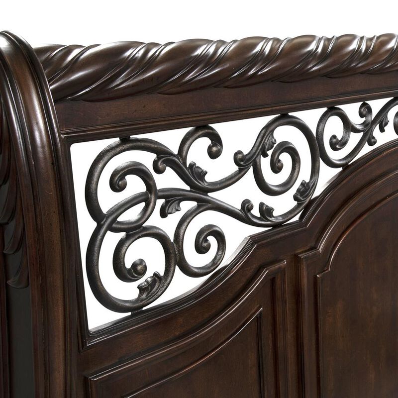 Liberty Furniture Arbor Place King Sleigh Bed in Brownstone image number 7