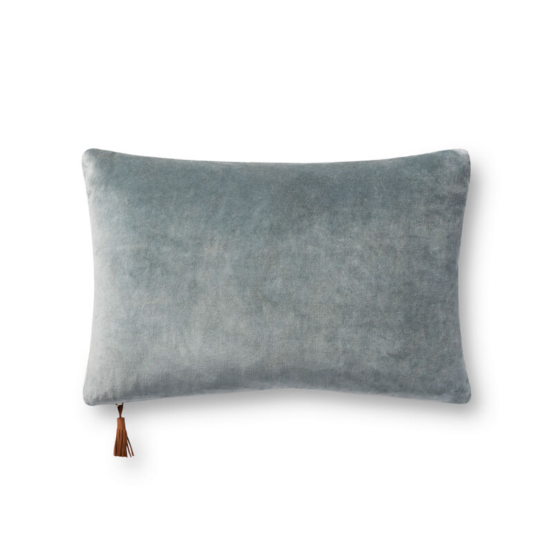P1153 Denim/Tan 13"x21" Down Pillow by Magnolia Home by Joanna Gaines x Loloi