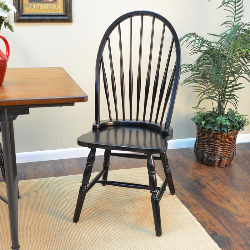 Carolina Living Windsor Dining Chair - Antique Black