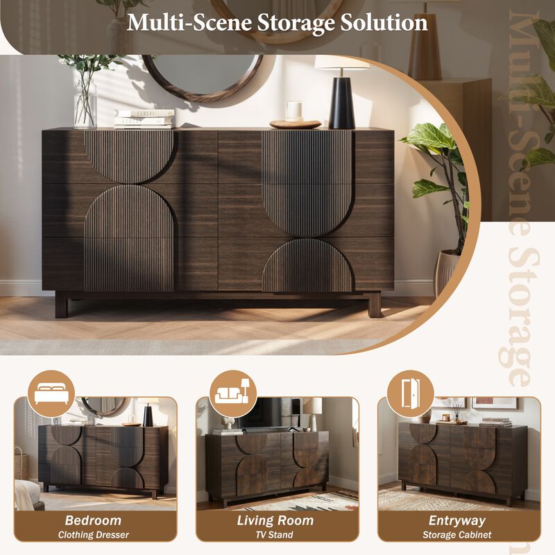 Nugick 6 Drawer Dresser for Bedroom image number 5