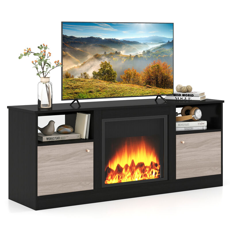 TV Stand Entertainment Center with Open Compartment Design image number 4
