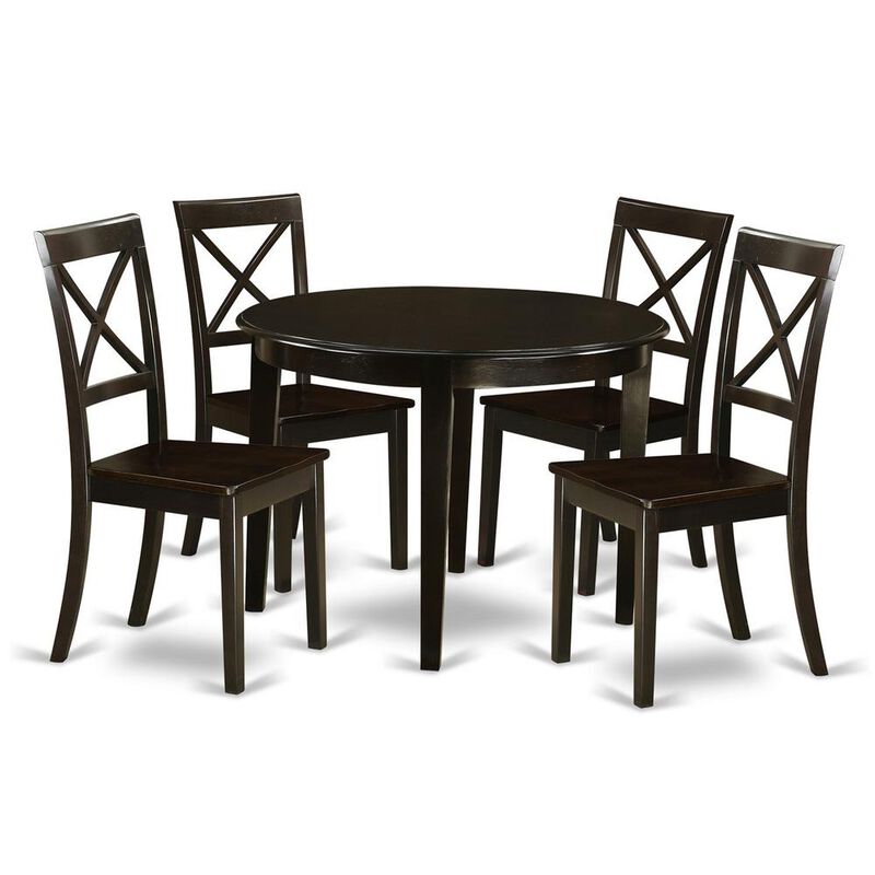 5 Pc small Kitchen Table set-round Table and 4 Kitchen Chairs