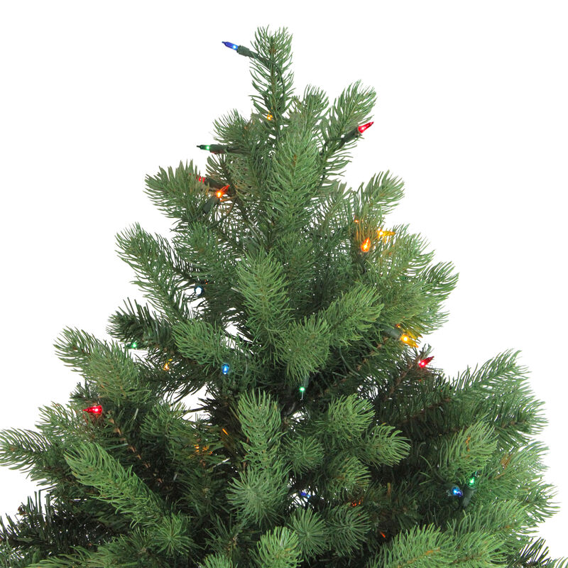 7.5' Pre-Lit Noble Fir Full Artificial Christmas Tree - Multi-Color Lights