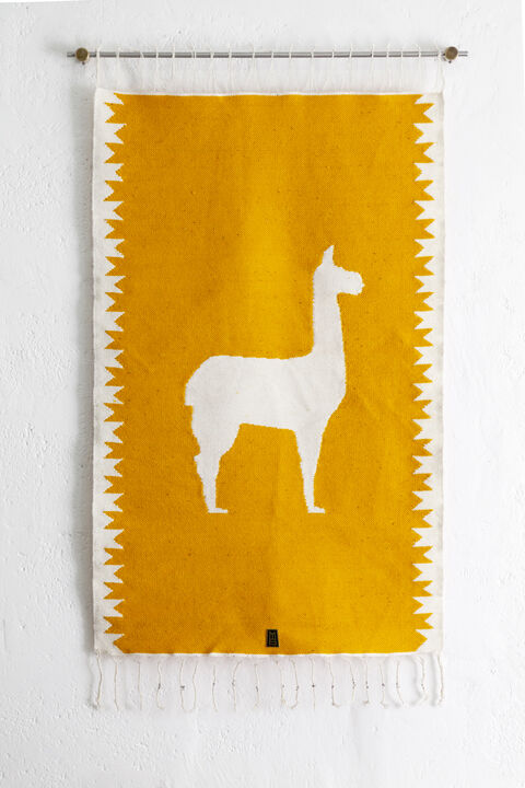 LLAMA Sheep Wool Handwoven Tapestry