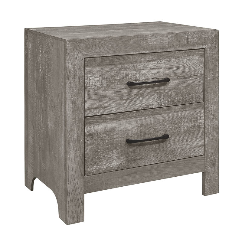 Streamdale Rustic Gray 2-Drawer Nightstand