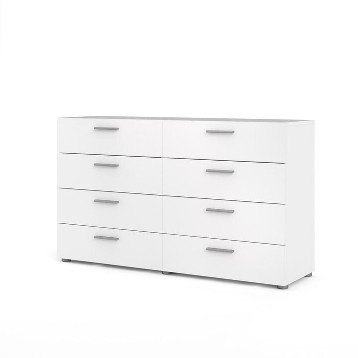 Tvilum Austin 8 Drawer Double Dresser, White