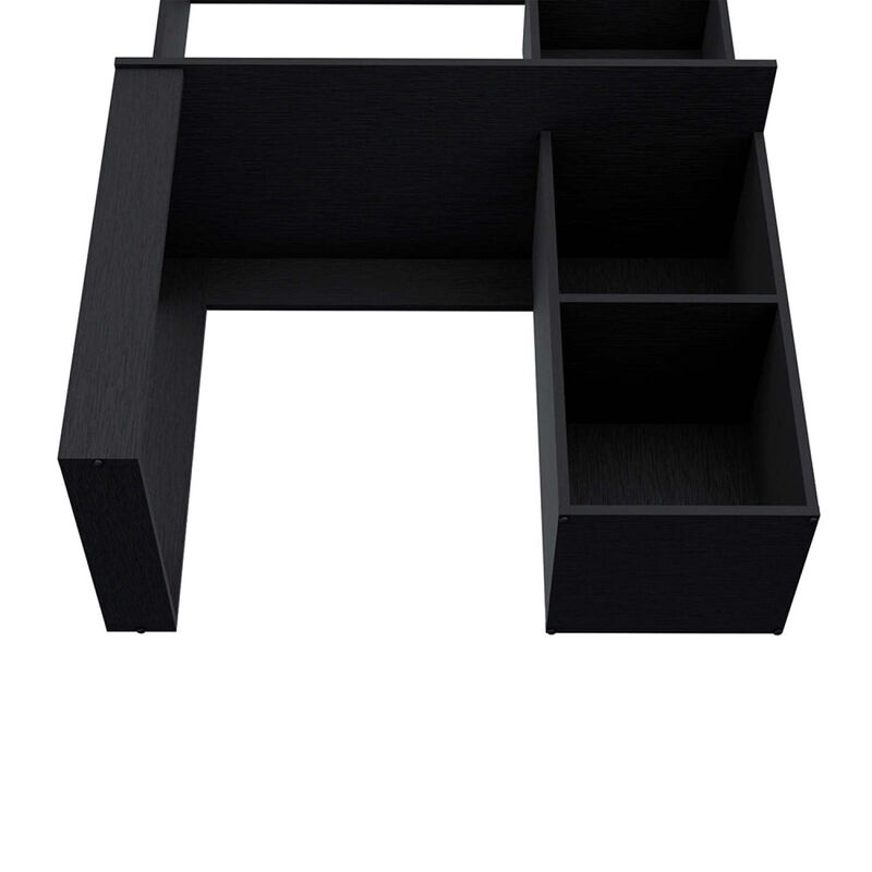 Streamdale Palisades Computer Desk With Hutch And Storage Shelves Black image number 7