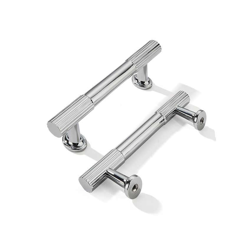 khtumeware 3 Inch Hole Center 2 Pack Polished Chrome Heavy Duty Solid Cabinet Pulls, Kitchen Drawer Handles, for Dresser cabinet