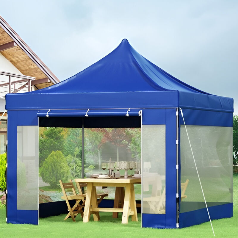 Instant Pop Up Patio Canopy with Sidewalls and Wheels, Waterproof Party Shelter