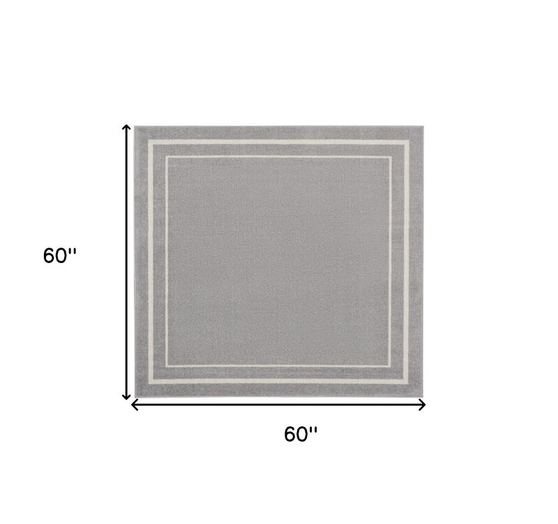HomeRoots Square Indoor Outdoor Area Rug image number 5