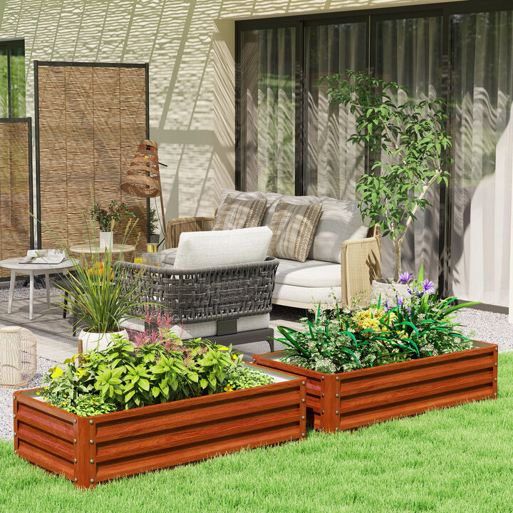 Hivvago 4' x 2' Raised Garden Bed for Vegetables and Herbs