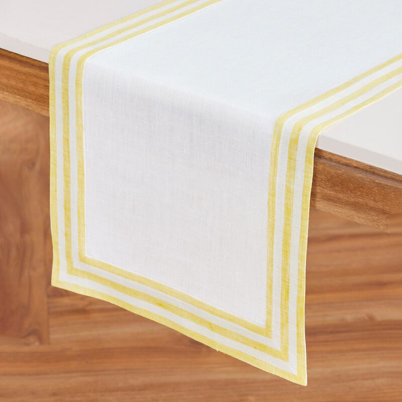 Solino Home 100% Pure Linen Table Runner - Mila