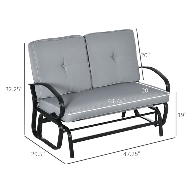 Elegant Outdoor Patio Outdoor Glider Bench For Backyard Seating image number 2