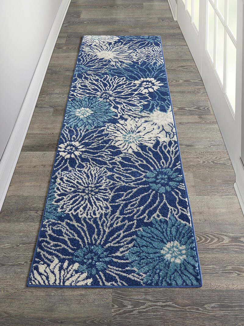 Passion PSN17 Navy/Ivory 2'2" x 7'6" Rug image number 2