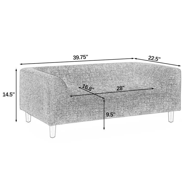 Dog Sofa with Arms & Backrest, Modern Pet Bed for Small/Medium Dogs image number 3