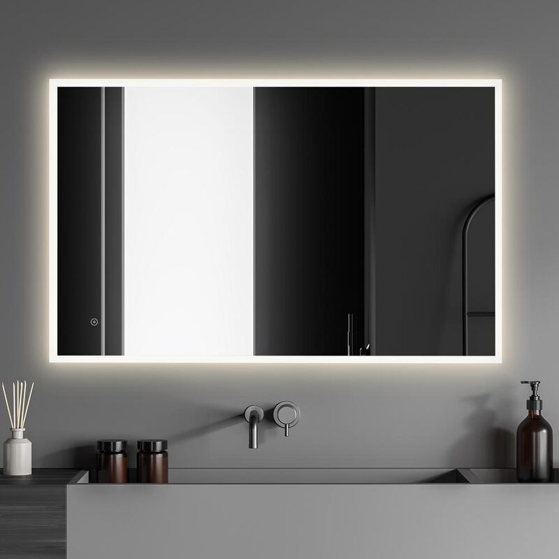Altair Cassano Rectangle 48 Frameless Modern Bathroom/Vanity LED Lighted Wall Mirror