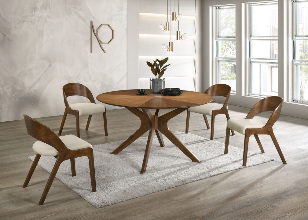Meridian Furniture Woodson Rich Walnut Veneer Dining Table