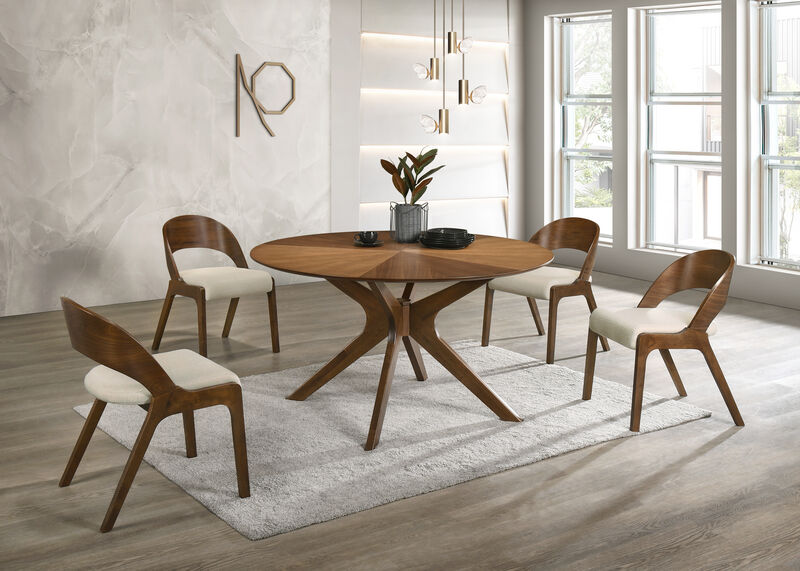 Meridian Furniture Woodson Rich Walnut Veneer Dining Table image number 1