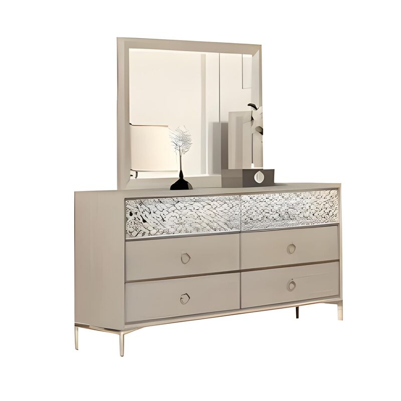 Kaira 5pc Queen Bedroom Set, 2 Nightstands, Natural Oak Brown Wood image number 3
