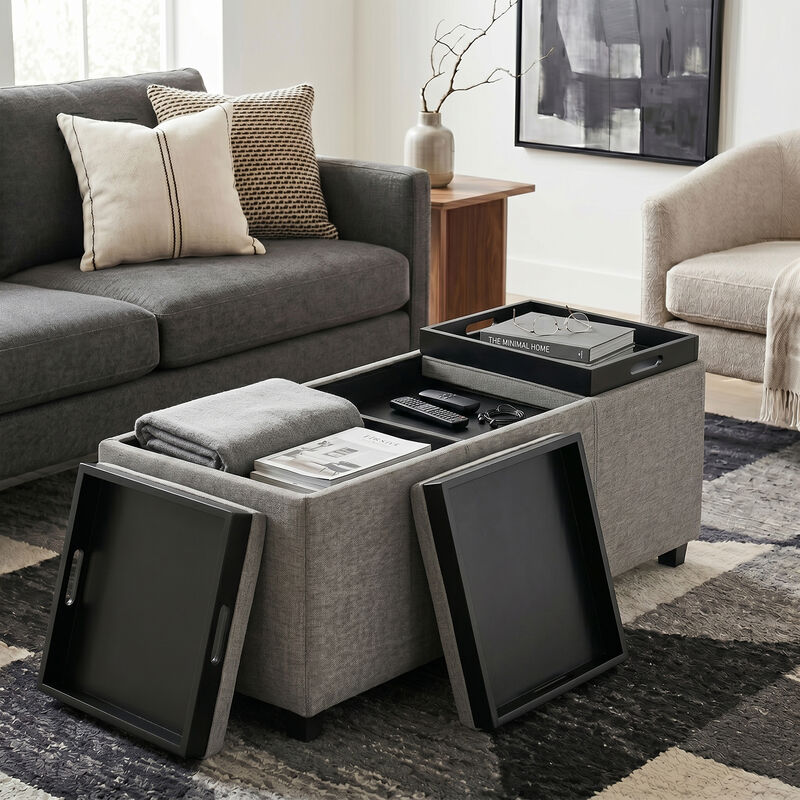 Simpli Home Avalon Storage Ottoman image number 2