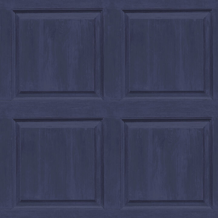 Bellamy Navy Wooden Panel Wallpaper