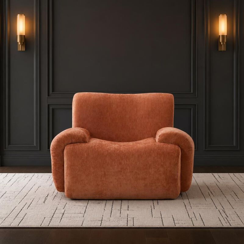 GOODSILO 42 Inch Wide Upholstered Comfy Deep Seat Accent Armchair, Modern Single Reading Lounge Chair for Living Room Bedroom Apartment Dorms image number 3